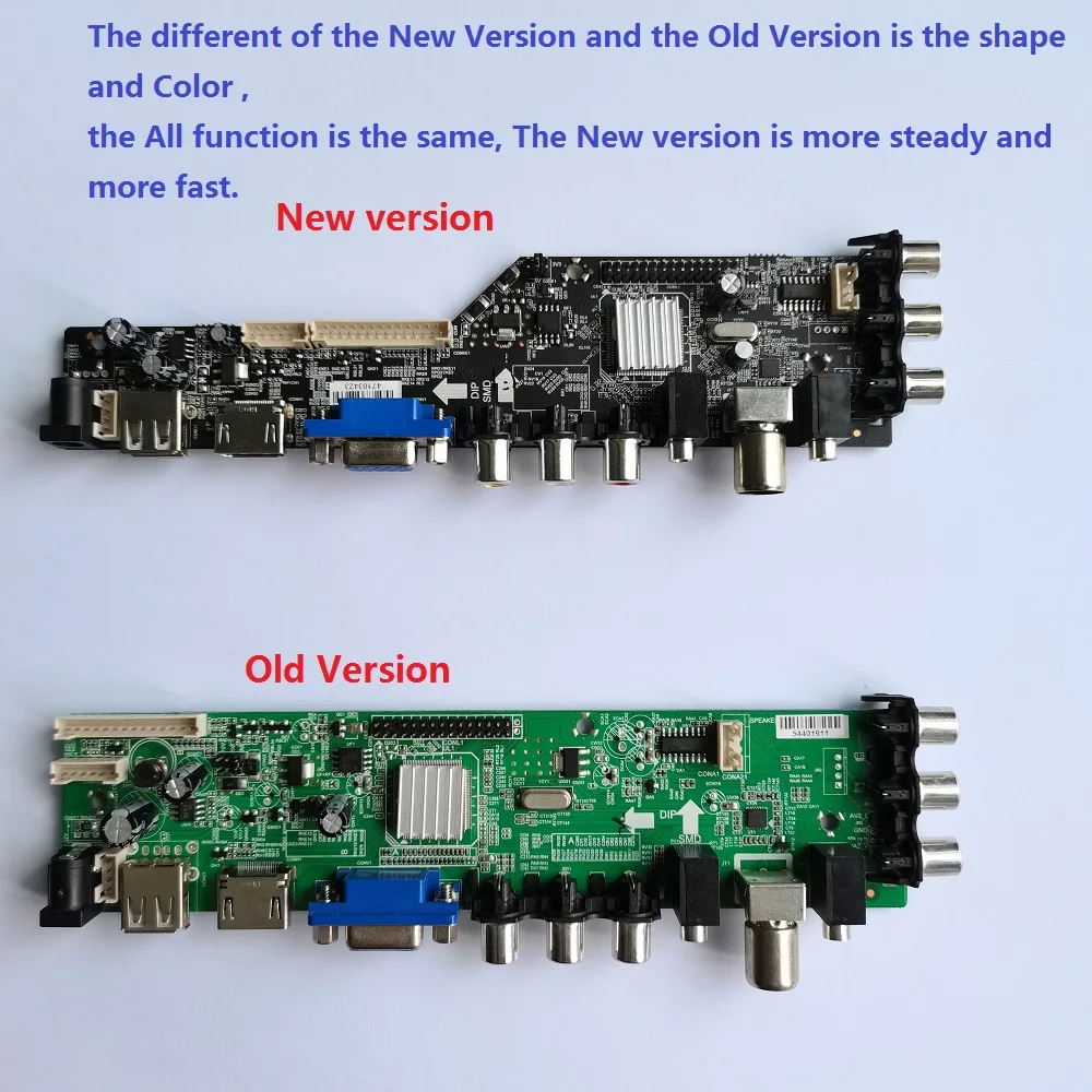 Tela de Painel Digital com Controle Remoto para Windows 1600x900 Dvb-t Usb Vga av tv - Imagem 4