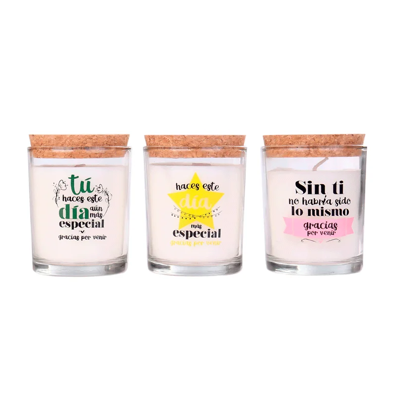 Vela "Gracias Por Esser" Frass-Detalles, Ricami E Regalos Para Bodas, Hcizos, Comunità Baratos Y Originales Invitados