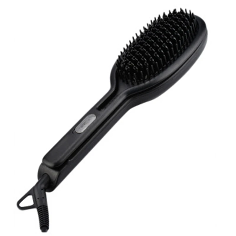 

EU Plug New 2 in 1 Hair Straightener Brush Ceramic Styling Brush Hot Comb Straightening Hairdressing Tools Hair Straightening