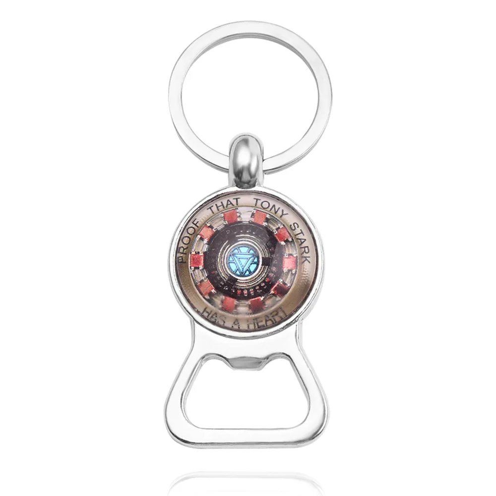 Мстители эндгейм Железный человек Tony Stark дуговой реактор Сердце Пивная открывалка для бутылок, подарок металлический брелок для ключей Женский Мужской сувенир