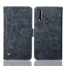 Роскошный кошелек Oukitel C17 Pro Чехол 6,3" Винтажные Флип Кожаные чехлы бизнес защитный чехол с передней телефонные разъемы для карт книга