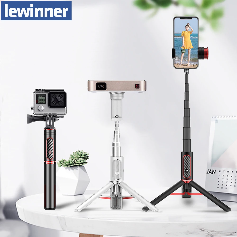 Lewinner LW 202pro Спорт все в одном портативный bluetooth штатив селфи палка монопод для Gopro 7