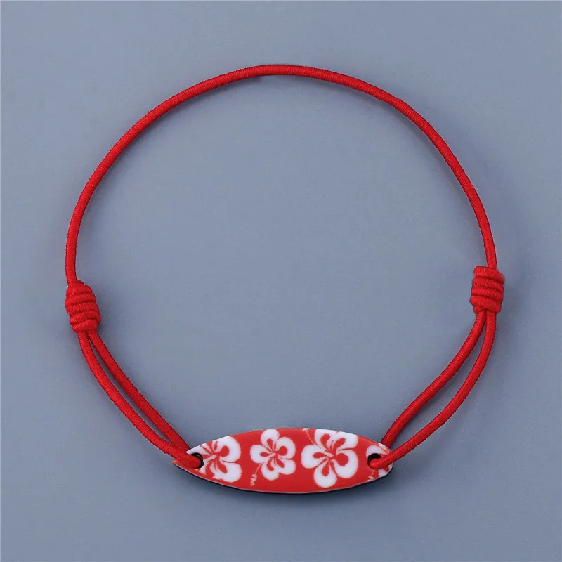 Sea Surfboard Bracelet Handmade Elastic Rope Bracelets for Women Men Kids Boho Beach DIY Jewelry
