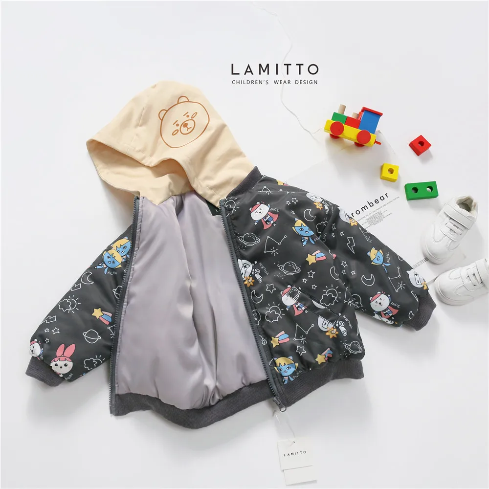 Tonytaoaby/Новинка; зимняя куртка с хлопковой подкладкой для маленьких мальчиков и девочек; зимняя одежда для маленьких девочек