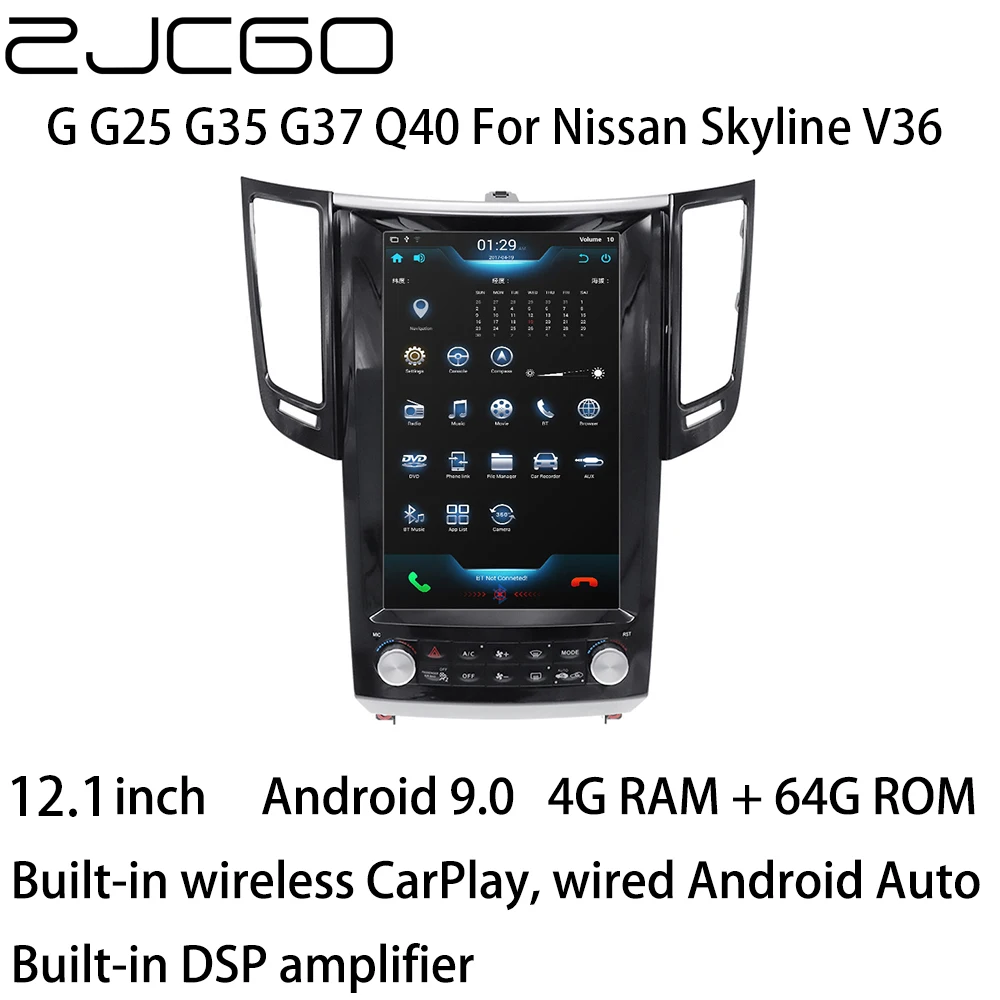 Car Multimedia Player Stereo GPS DVD Radio Navigation NAVI Android Screen for Infiniti G G25 G35 G37 Q40 for Nissan Skyline V36
Car Multimedia Player Stereo GPS DVD Radio Navigation NAVI Android Screen for Infiniti G G25 G35 G37 Q40 for Nissan Skyline V36