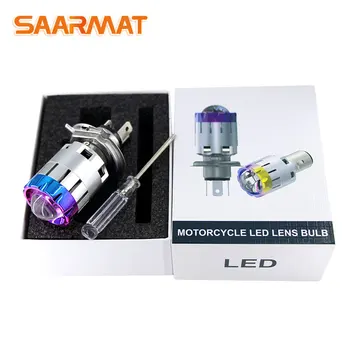 

H4 H6 BA20D Led Motorcycle mini projector lens Headlight Bulb Canbus Fog Light Hi Lo Lamp Scooter Accessories Moto Super bright