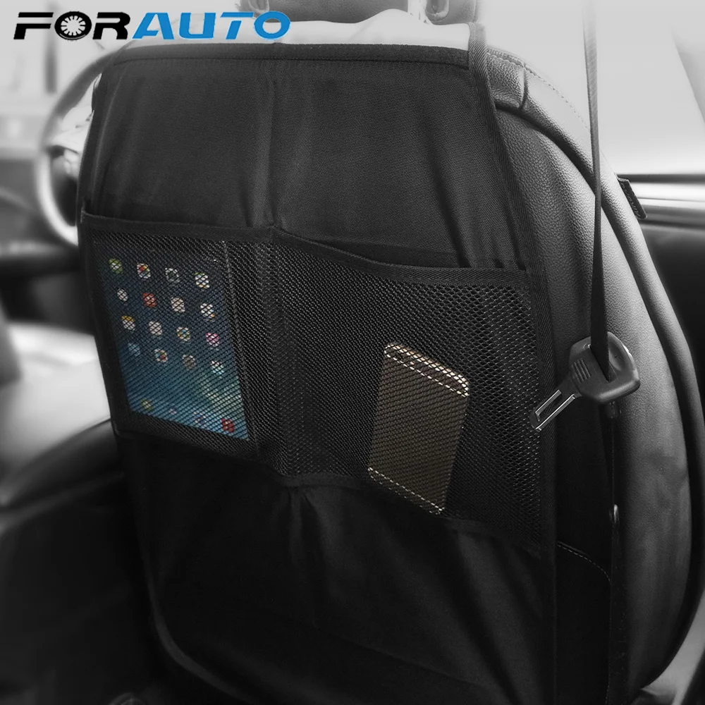 

FORAUTO Universal Car Seat Back Protector Bag Anti Dirty Mat Automobiles Seat Covers Storage Food Drink Bottles Holder