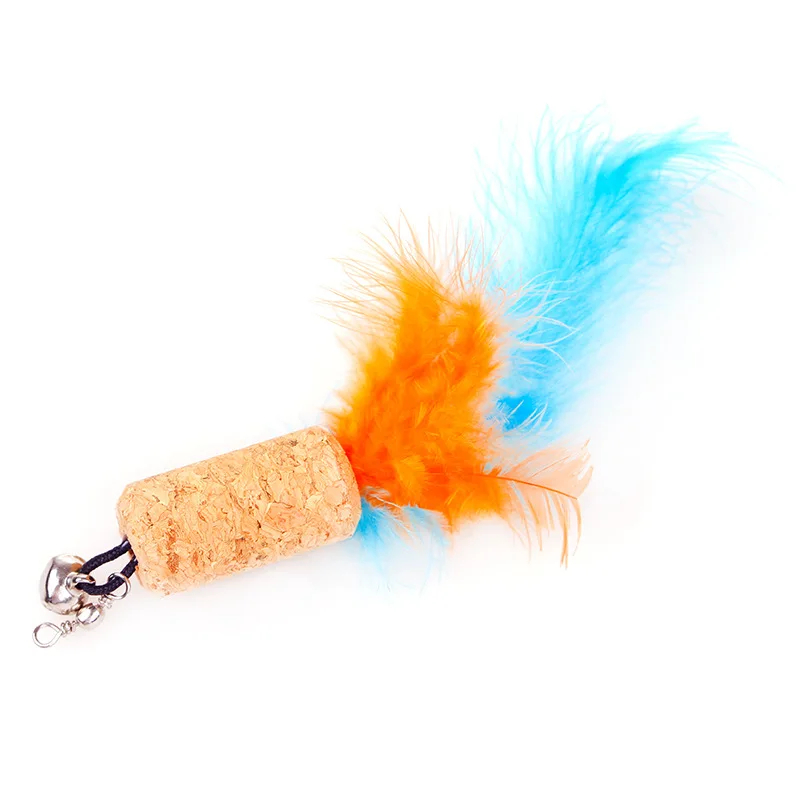 Suction Cup Simulation Bird Interactive Cat Toy Detachable Replacement Feather Bird for Kitten Teaser Play Chase Cat Stick Toys 