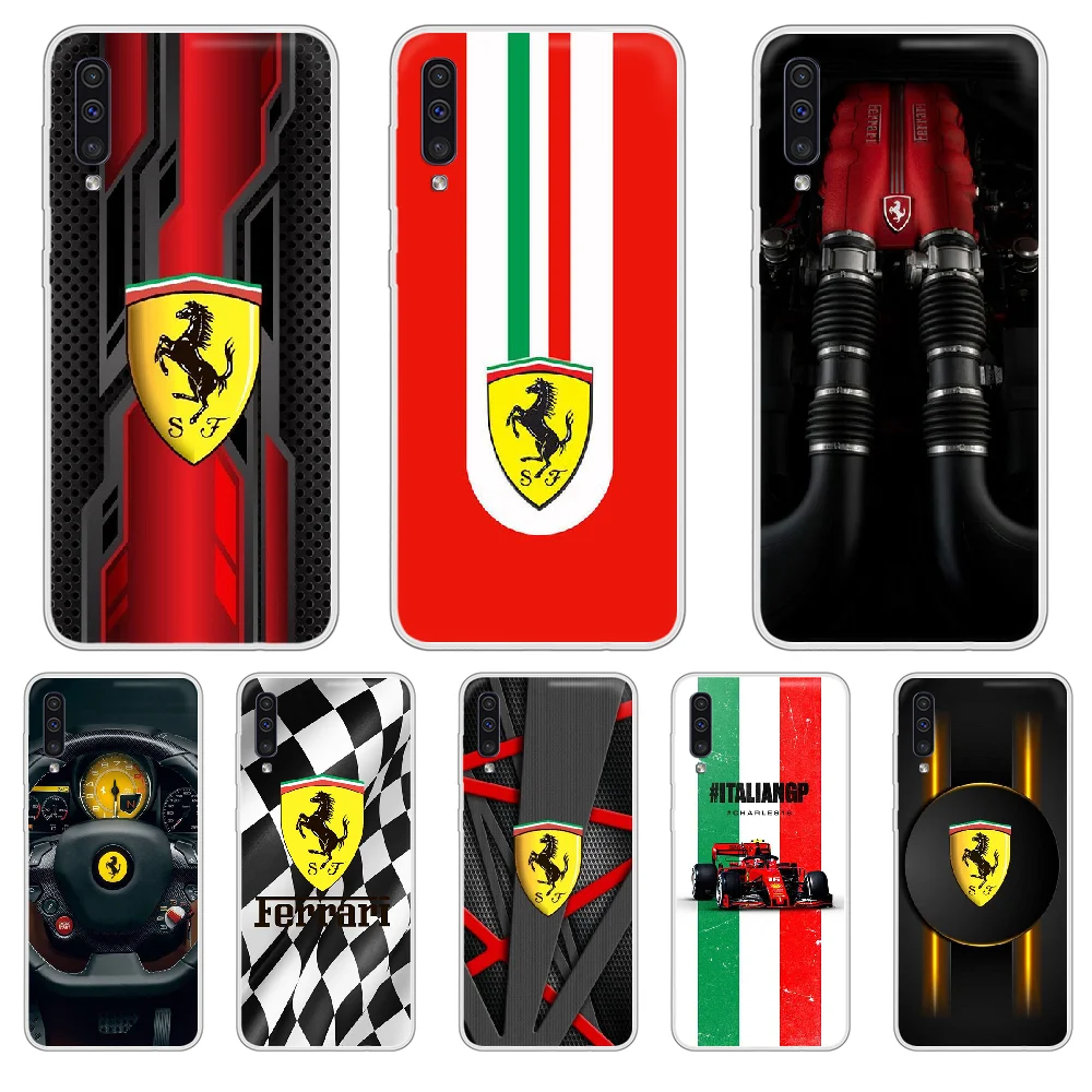

luxury Sports car Ferrari F1 Phone Case cover For XIAOMI Redmi Note 3 4 5 6 7 8 9 9s Pro max 8T 4X transparent coque art