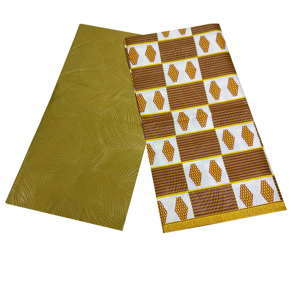

2019 Style African Ankara Fabric High Quality Veritable Wax Print Fabric 2+2Yards