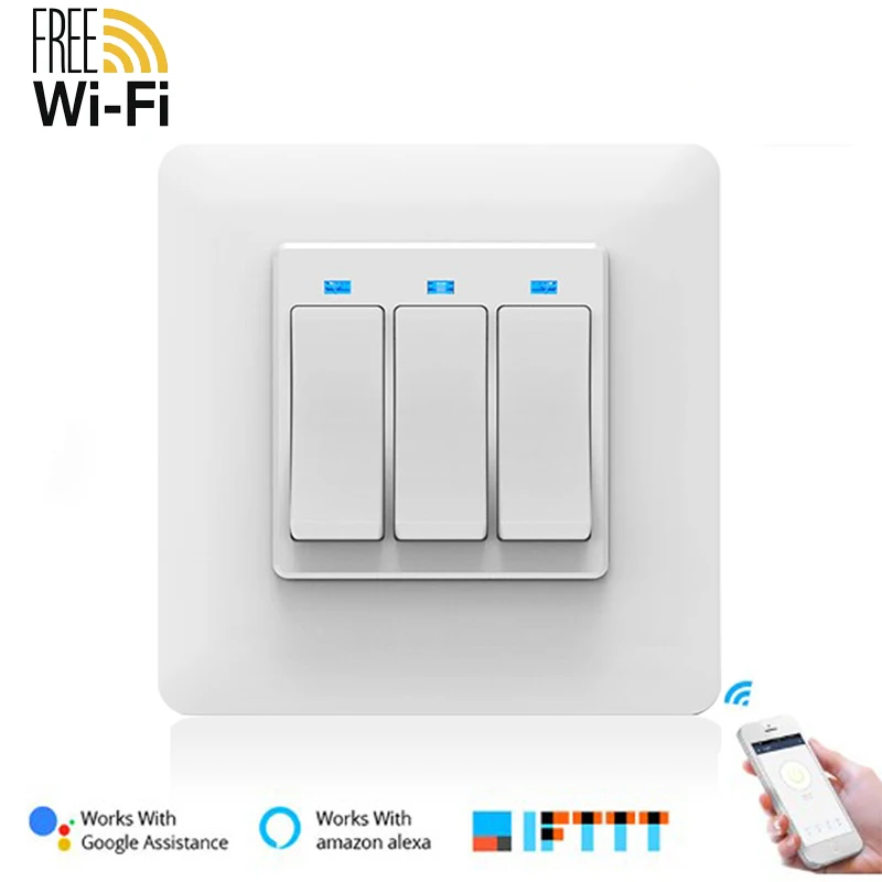  ZUCZUG Rocker Switch Smart LED Light Wall Switch Alexa Google Home Voice Control Touch Light Switch - 4000302771305