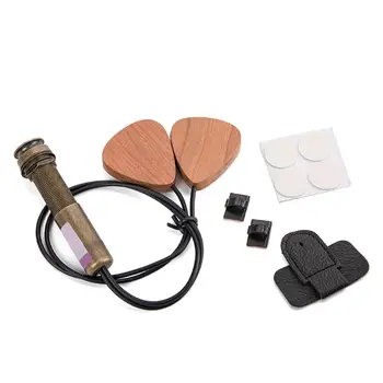 

Classical Folk Acoustic Guitar Ukulele Wooden Heart Shape Pickup Accessories