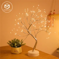 LED Night Light Mini Christmas Tree Copper Wire Garland Lamp For Kids Home Bedroom Decoration Decor Fairy Light Holiday lighting 1