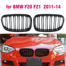 Передняя решетка радиатора для BMW F20 F21 1 серии 2011 2012 2013 2014, сменная радиаторная решетка для гоночного автомобиля, глянцевая, Черная Передняя решетка радиатора для BMW F20 F21 1 серии 2011 2012 2013 2014, сменная радиаторная решетка для гоночного автомобиля, глянцевая, Черная