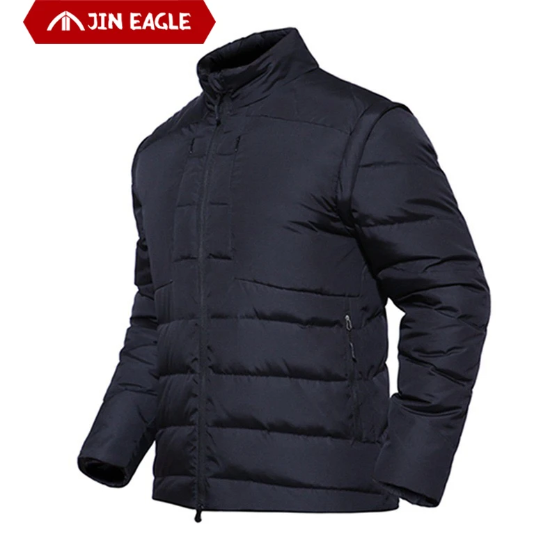 

JIN EAGLE Mens Down Jacket Winter 90% White Duck Down Clothing Thermal Breathable Tactical Men Coat jaqueta masculino chaqueta