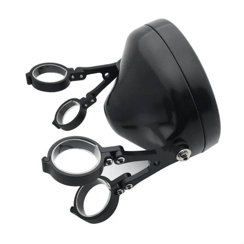 set bracket housi B Универсальный кронштейн для крепления фар мотоцикла регулируемый черный 7 ''Корпус фар с обеих сторон ведро для Harley Honda yamaha - Цвет: set bracket housi B
