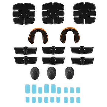 

18Pcs Abdominal Muscle Toner ABS Trainer Body Toning Belt Portable Unisex Wireless Muscle Exercise for Abdomen May20