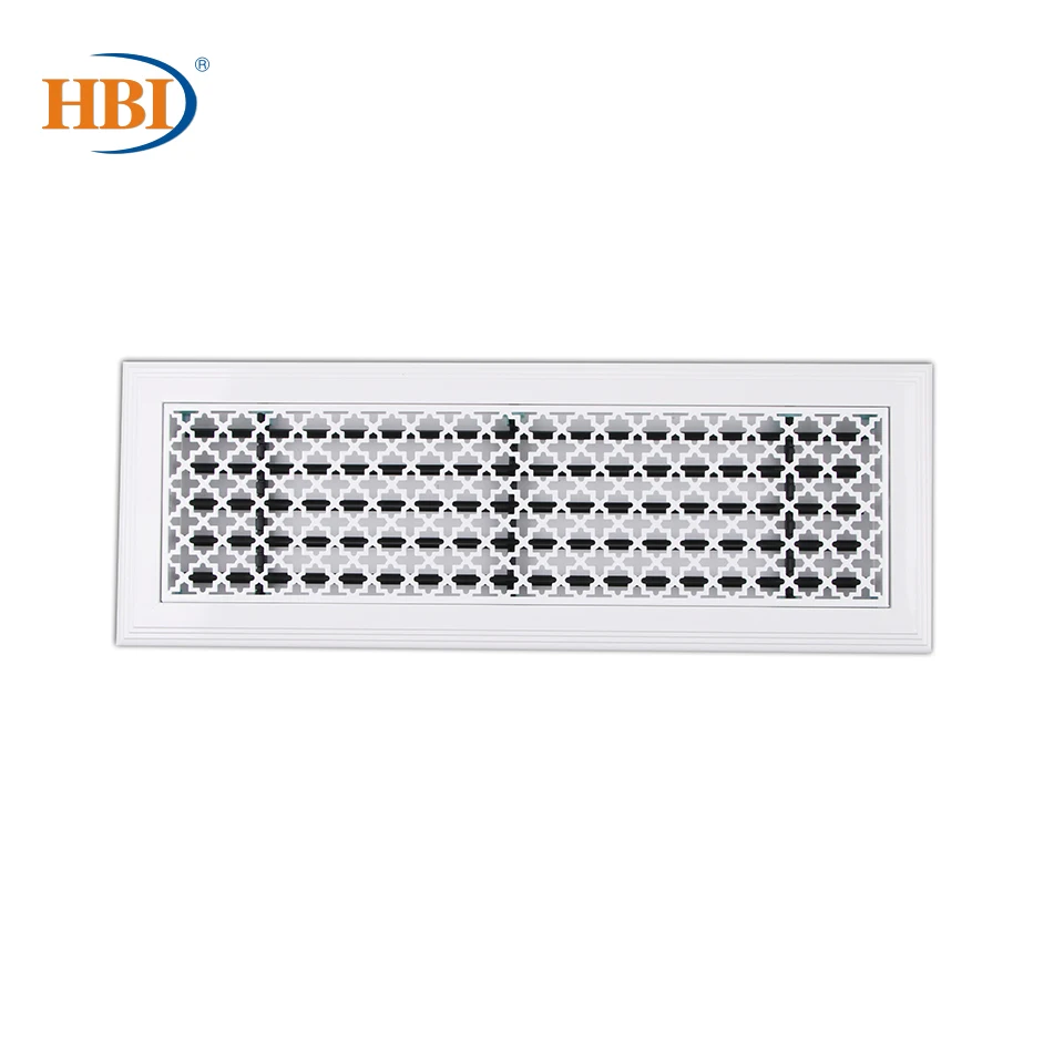 

HBI 500mm x 150mm Pattern-Lucky Stars Rectangular Plastic Frame Steel Decorative Air Grille Vent Retro Style Outlet White