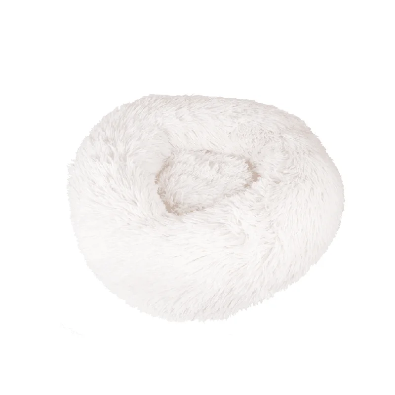 white 1 шт. Теплая Флисовая кровать для собак круглая подушка для шезлонга для маленьких средних и больших собак кошка зимняя собака Конура для щенка коврик для домашних животных - Цвет: white