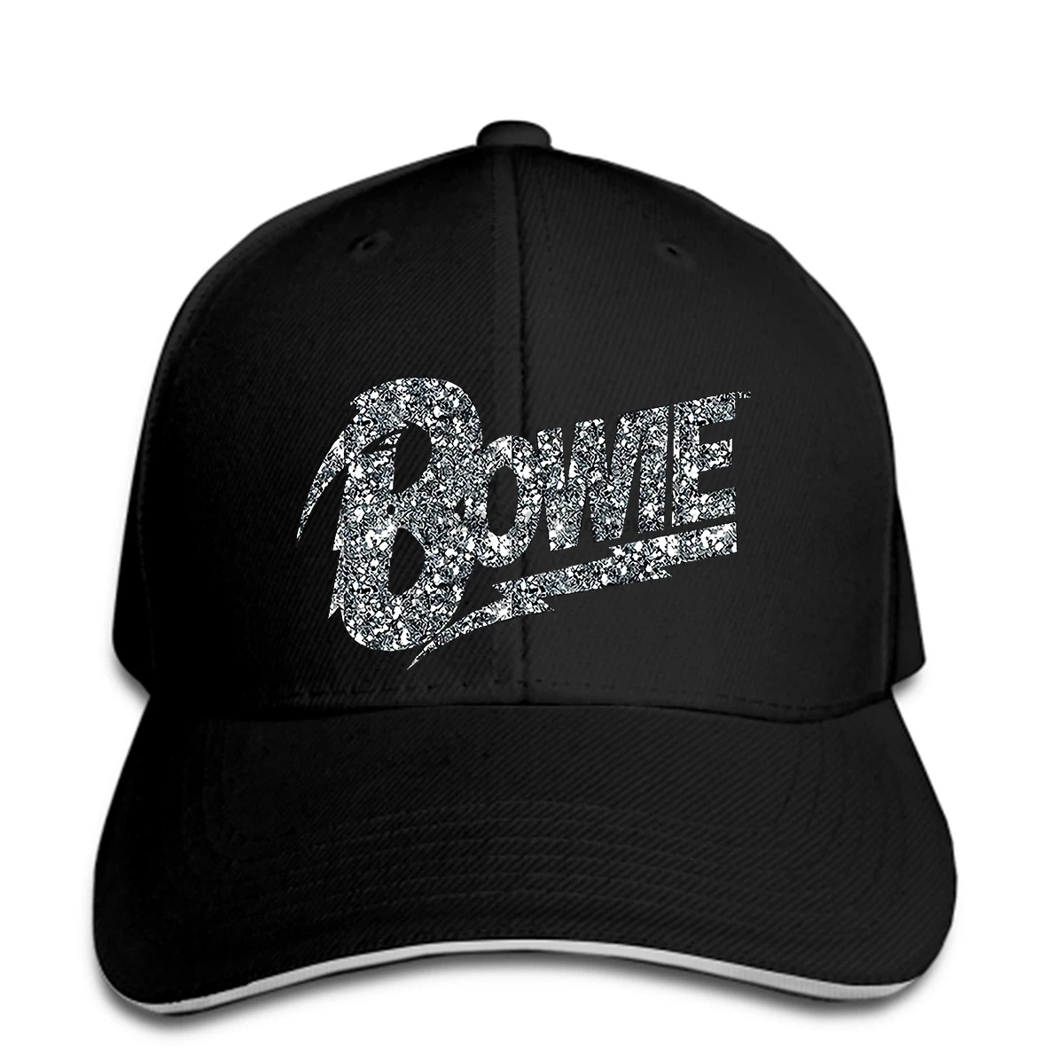 Девид Боуи бейсболка флэш Диаманте логотип унисекс черный L snapback шляпа пиковая