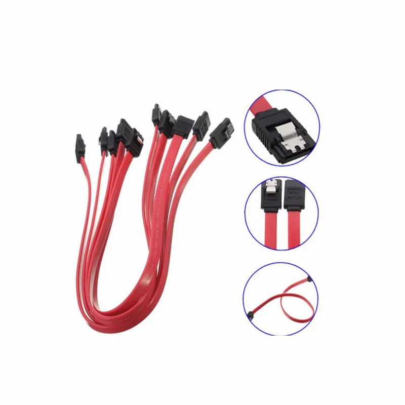 

39cm Serial ATA SATA 3 RAID Data HDD Hard Drive Disk Signal Cables Yellow Red Straight High Speed SATA Data Cable