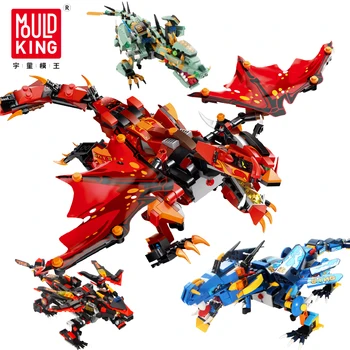 

2.4G Remote Radio Control Dinosaur Building Blocks DIY Dragon Robot STEM Ninjagoed Toys For Children Kids