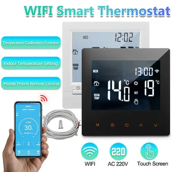 

Programmable Wireless Digital Thermostat Temperature Remote Control WiFi 220VAC 50/60HZ IP20 5.0°C–95.0°C Thermostat