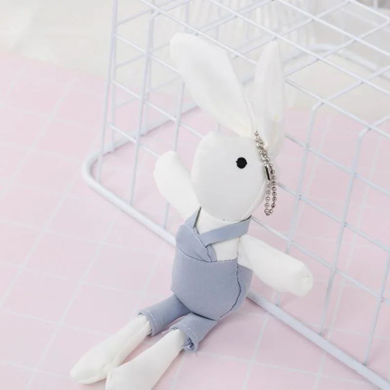 23 см Kawaii Мини кролик плюшевый игрушки цветок кролик мягкие игрушки для животных маленькая подвеска на телефон Подарки для свадьбы DTZ009