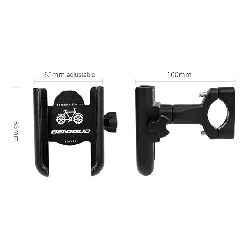  Aluminium Legierung Fahrrad Handy Halter Steht Anti-slip Motorrad Lenker Rückspiegel Telefon GPS Ha