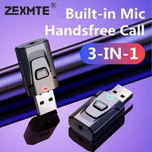 3 en 1 USB Bluetooth 5.0 émetteur récepteur micro EDR adaptateur Dongle 3.5mm AUX pour TV PC casque maison stéréo voiture HIFI Audio
