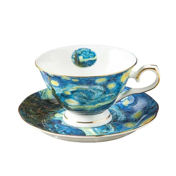 

Gracie Ceramic Cup Fine Bone China Coffee Cup Painting Tea Cup and Saucer