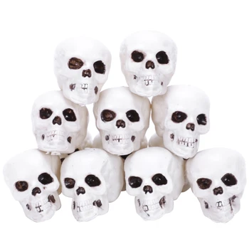 

12Pcs a Lot Mini Size Skull Halloween Props Grave Yards Decorations