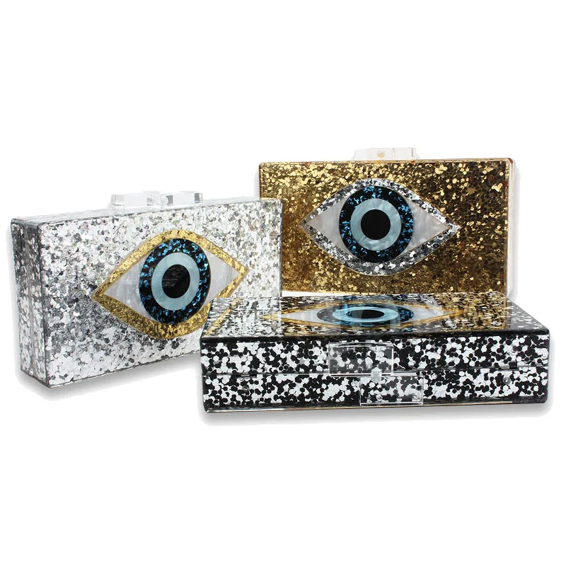 

Evil Eye Bags Purse Clutch Bag Luxury Hangbags Women Bags Designer 2020 Shoulder Bag Female Wedding Acrylic Bags Evening Bag