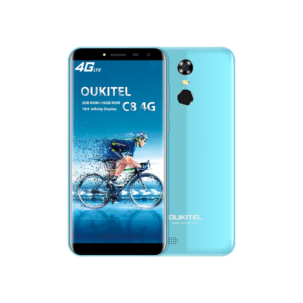Смартфон Oukitel C8 4G 5,5 дюймов, 2ГБ 16 ГБ, 13 МП+ 5 МП, 3000 мАч, 4G LTE мобильный телефон, разблокировка отпечатков пальцевв