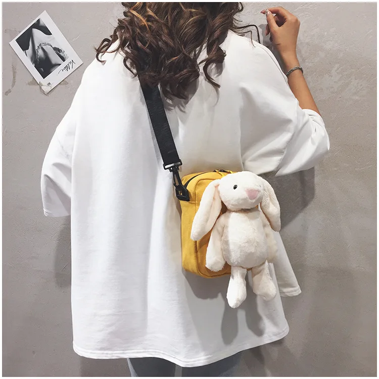 Милая маленькая сумка с героями мультфильмов для женщин; Новинка года; стильная модная Универсальная сумка на плечо для девочек; модная Холщовая Сумка; сумка на плечо знаменитостей