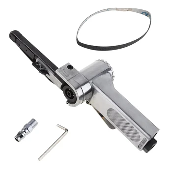 

10mm Air Belt Sander Pneumatic Belt Machine Grinding Machine Pneumatic Sander Mill Gray Machine Polisher