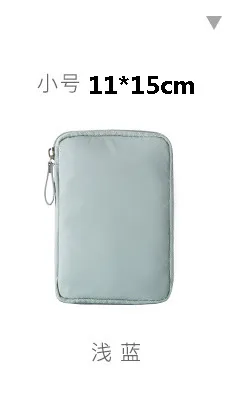 Портативный дорожный кошелек, кошелек, сумка для хранения документов, сумка для паспорта, кошелек для паспорта - Цвет: Синий