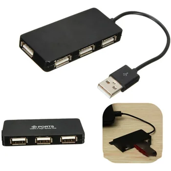 

2.0 4 Ports Durable Splitter Accessories High Speed Mini USB Hub Safe Ultrathin For Laptop Computer Plug And Play Stable