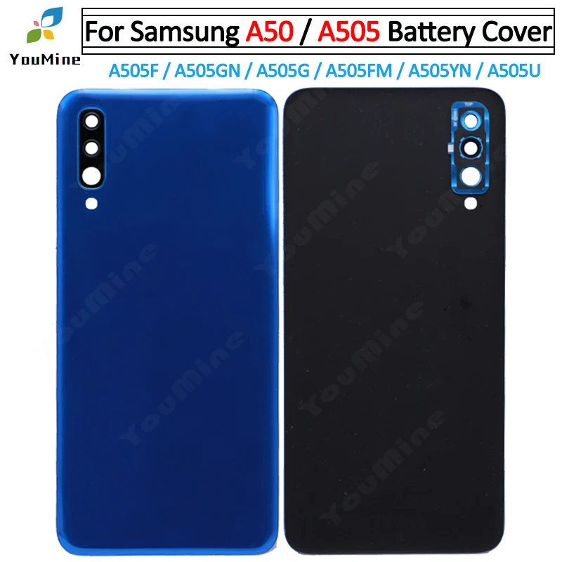 Задняя крышка батарейного отсека для Samsung Galaxy A50 стеклянный корпус A505 задний