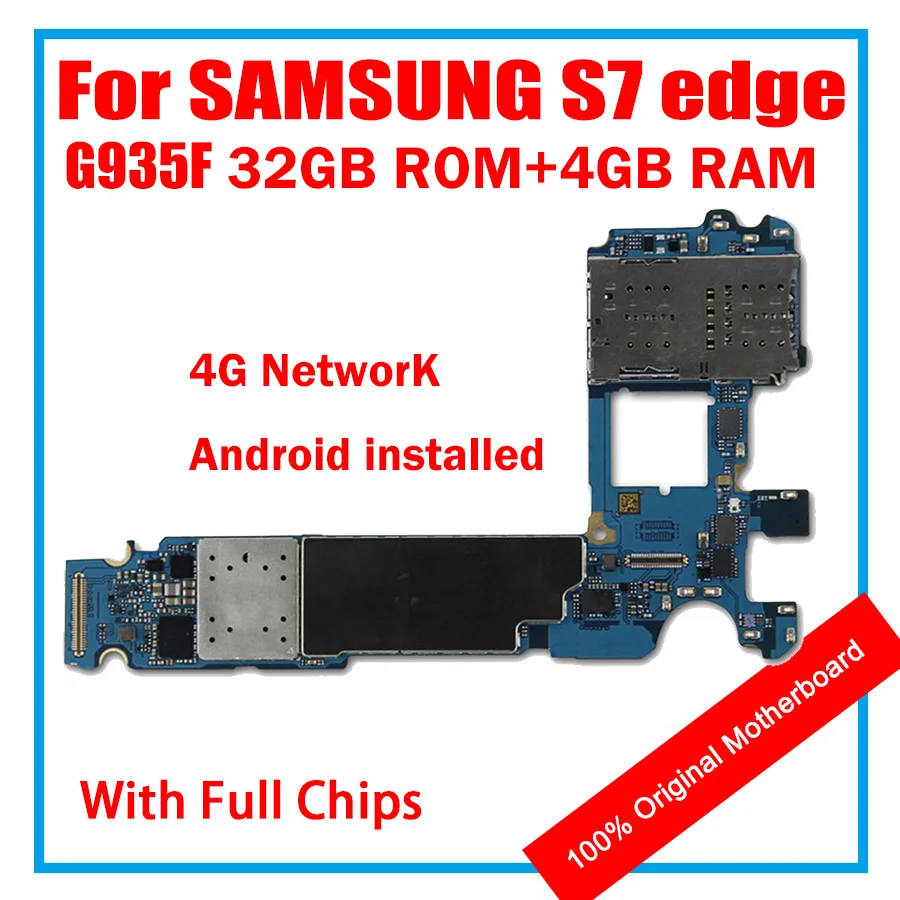 Материнская плата для Samsung Galaxy S7 Edge G935F G935FD G930F G930FD с одной Sim-картой