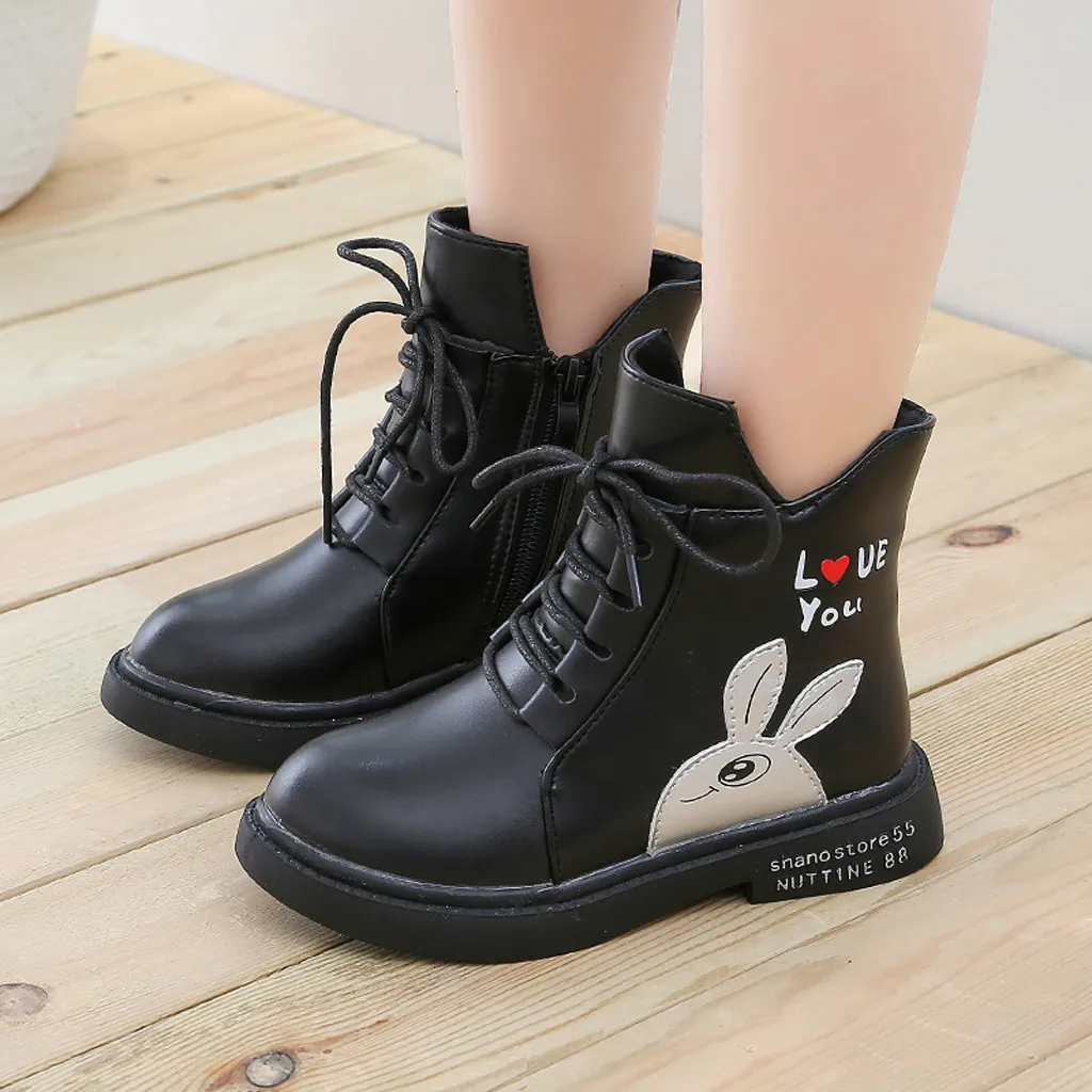 winter boots Children Baby toddler girl boots princess Cartoon Shoes Leather Winter Cotton Warm winter boots kids# 3