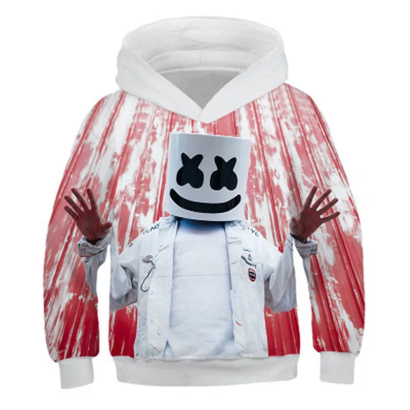 Детские толстовки с капюшоном DJ Marshmallow Universe Star Креативный дизайн для мальчиков и девочек 3D Принт толстовки детская одежда топы - Цвет: TPT-332