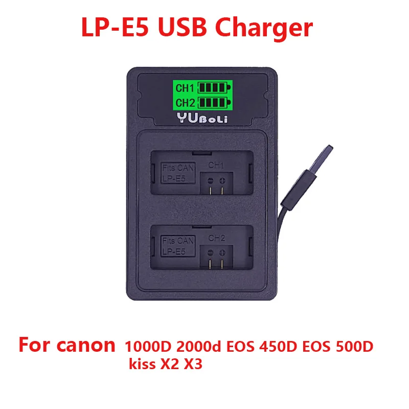 5 штук в наборе USB Порты и разъёмы цифровой Камера Батарея Зарядное устройство для Canon LP-E10 LP-E17 LP-E12 LP-E5 LP-E6 LP-E8