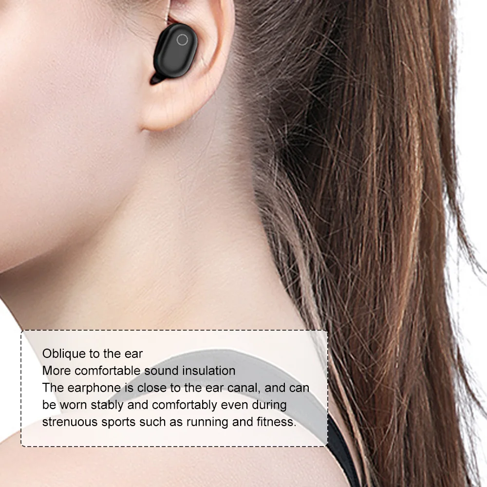 TWS Touch mini Bluetooth гарнитура 5,0 настоящая Беспроводная двойная в уши с цифровым дисплеем спортивная водонепроницаемая с зарядным отсеком наушники