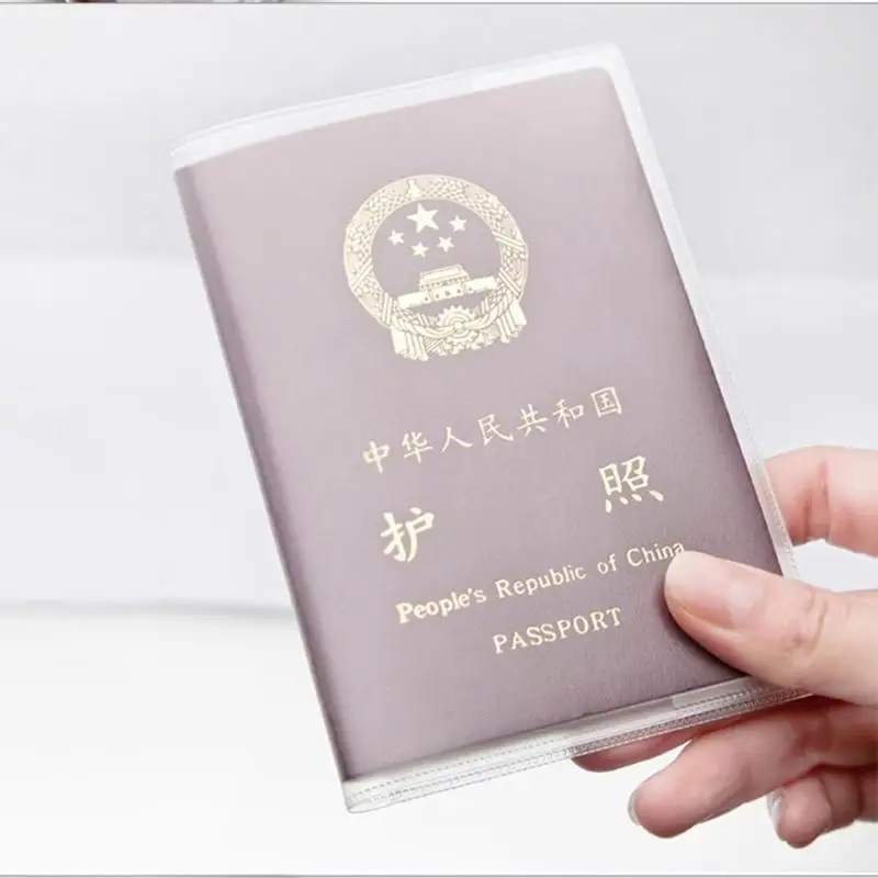Прозрачная Обложка для паспорта держатель, чехол, органайзер для ID карты путешествия