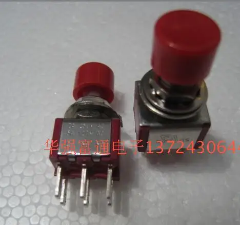

20PCS/LOT A large number of spot production button switch pin 6 reset button switch normally open and closed red button switch