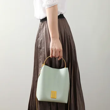 

Chain Leather Bucket Bag Women's 2020 New Style Fashion Handbag Crossbody Bag