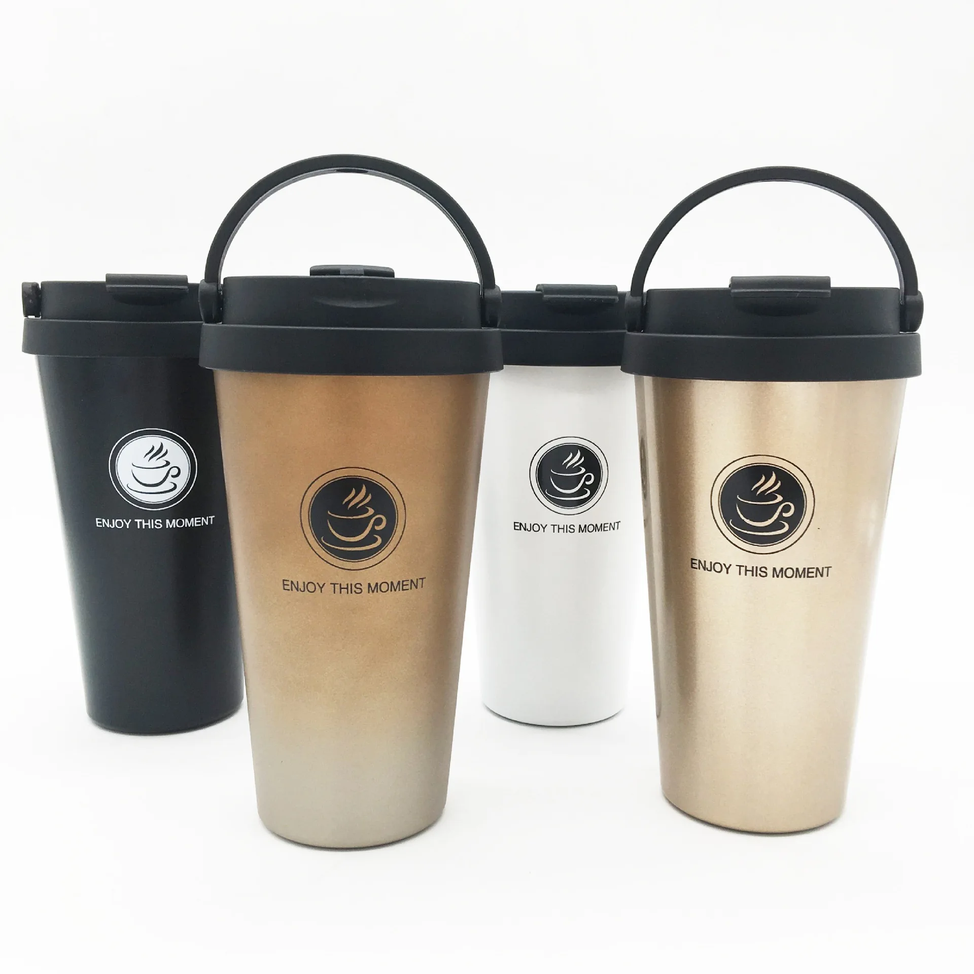 

304 Stainless Steel Insulated Cup Outdoor Sports Belt Handle Creative INS Coffee Cup Creative New Style Car Mounted Glass