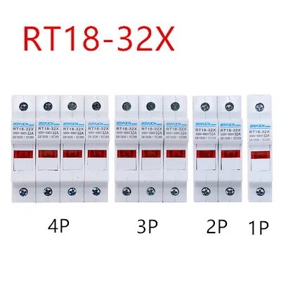 

New rail fuse base RT18-32X 4P with LED light R015 10*38 fuse core base