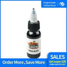 Чернила для татуировки черного цвета 1 унция бутылки цвета 30 мл принадлежности для татуировки